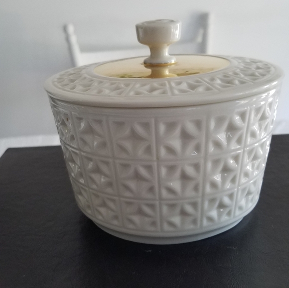 Vintage Lenox Trinket Candy Dish Round Made USA Handcrafted 24 K Gold - Picture 1 of 12